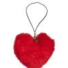 Fuzzy Red Heart w/ WF Charm Accessory