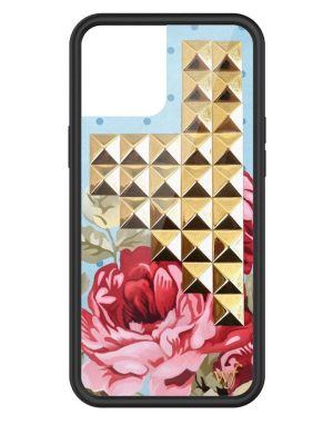 Blue Floral Stud iPhone Case