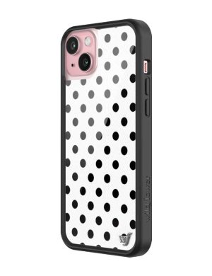 Polka Dot | White and Black iPhone Case