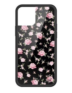 Black and Pink Floral iPhone Case