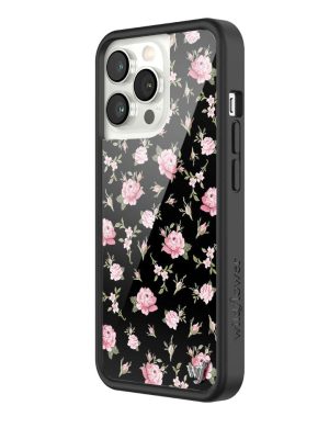 Black and Pink Floral iPhone Case