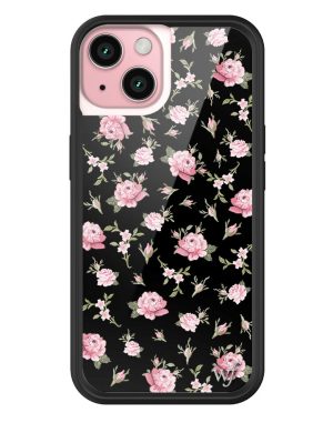 Black and Pink Floral iPhone Case