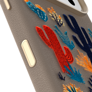 iPhone 17 Pro Case
            
                Symmetry Series Cactus Leather Embroidery